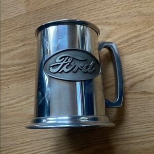 Vintage Pewter Leonard Eales of Sheffield Tankard with Ford logo